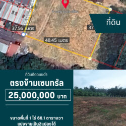 25 ลบ ที่ดิน 1 ไร่ ในซอยตรงข้ามเซนทรัล