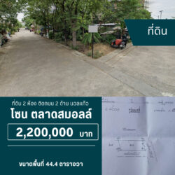 2.2 ลบ ที่ดิน 2 ห้อง นวลแก้ว
